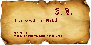 Brankován Niké névjegykártya